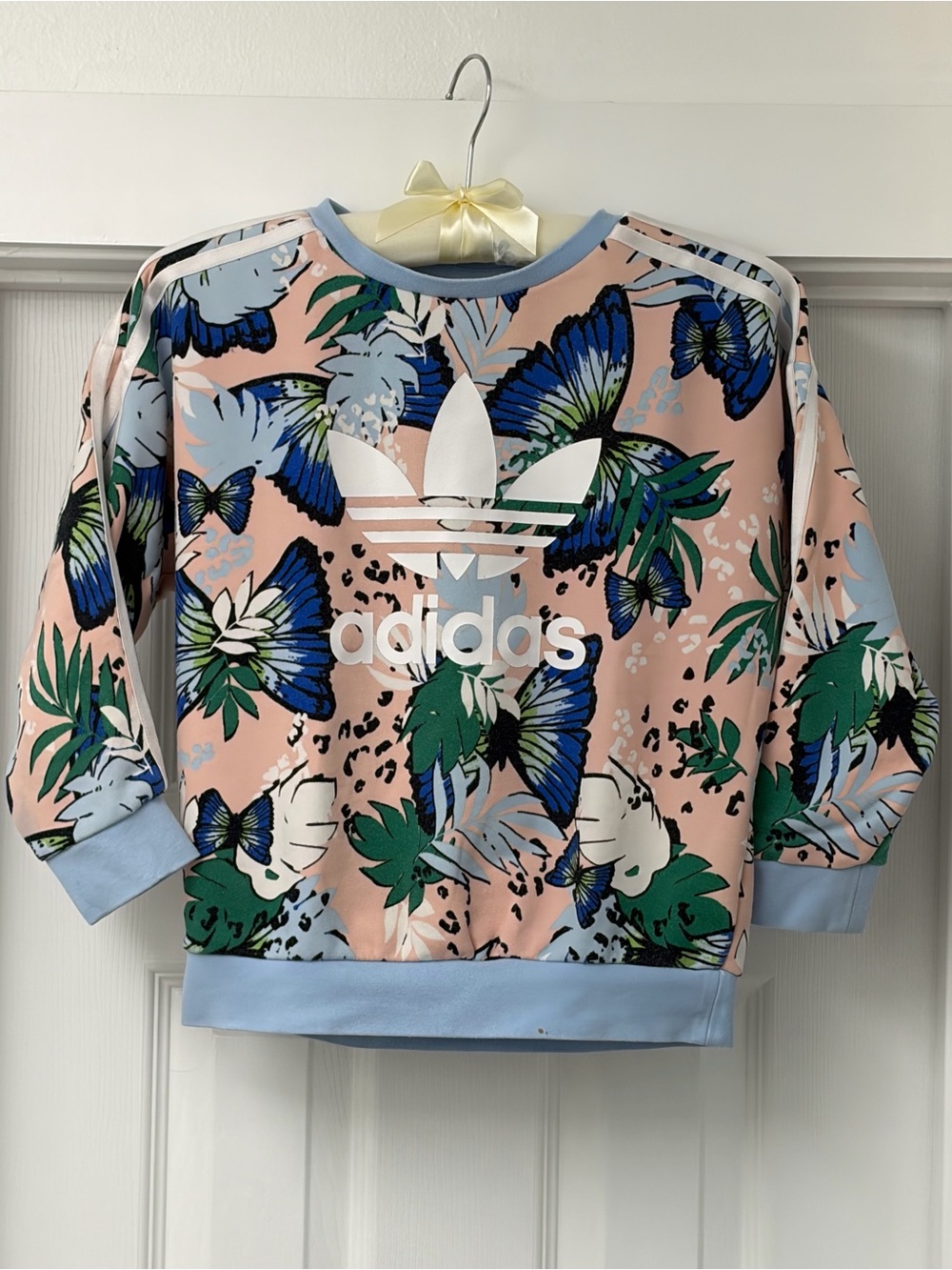 (7/8) Adidas Her Studio London Animal Flower Print Sweatshirt Girls